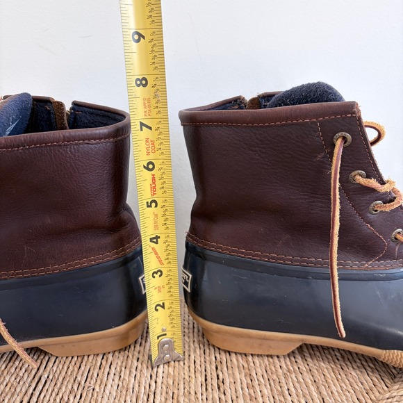 Sperry Topsider Boots Saltwater Duck Boots Women Size 9 Winter Rain Leather - Picture 9 of 9